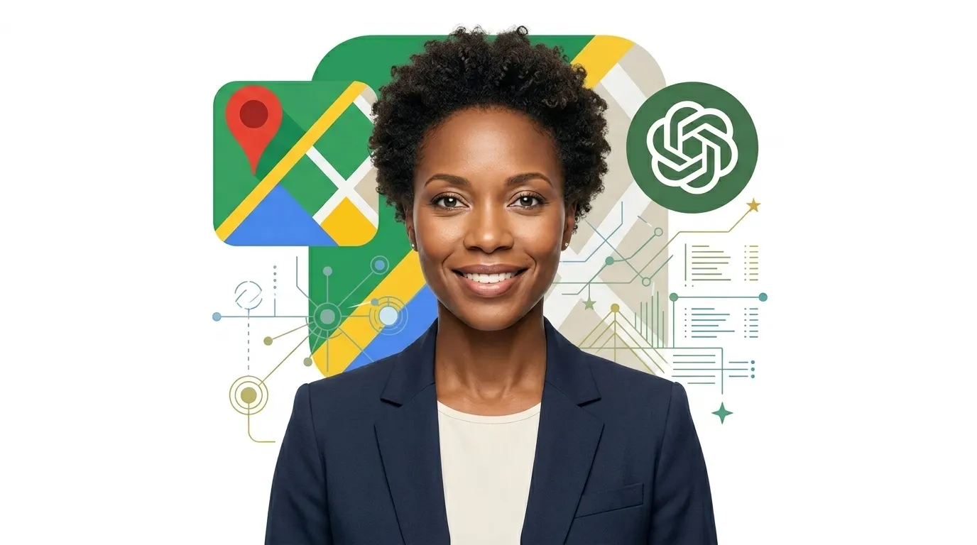 Local customer using Google Maps and ChatGPT to choose a nearby business to call