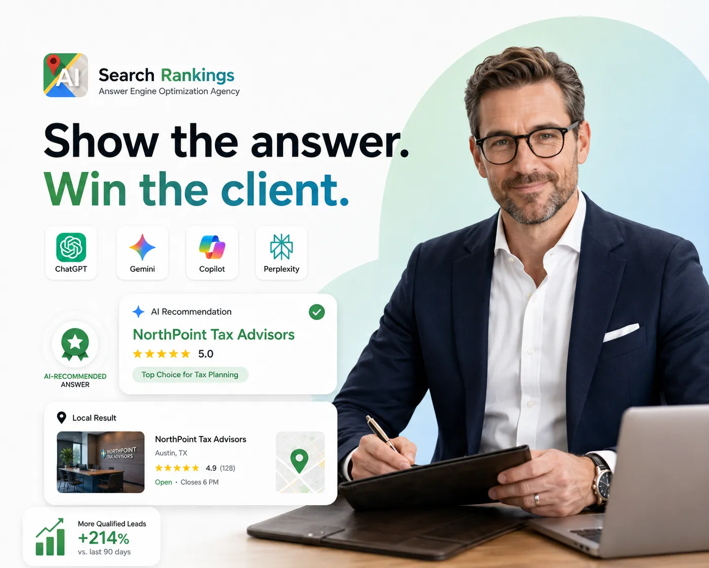 Investors researching financial advisors through AI search before contacting a firm