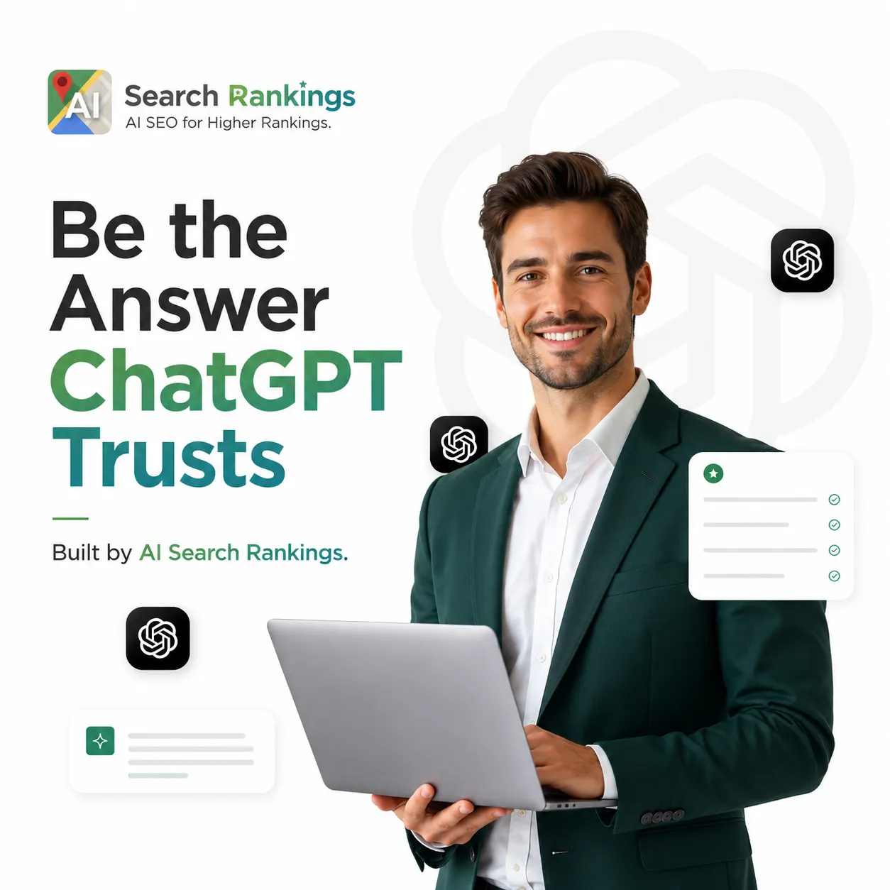 ChatGPT optimization service and AEO brand authority strategy by AI Search Rankings