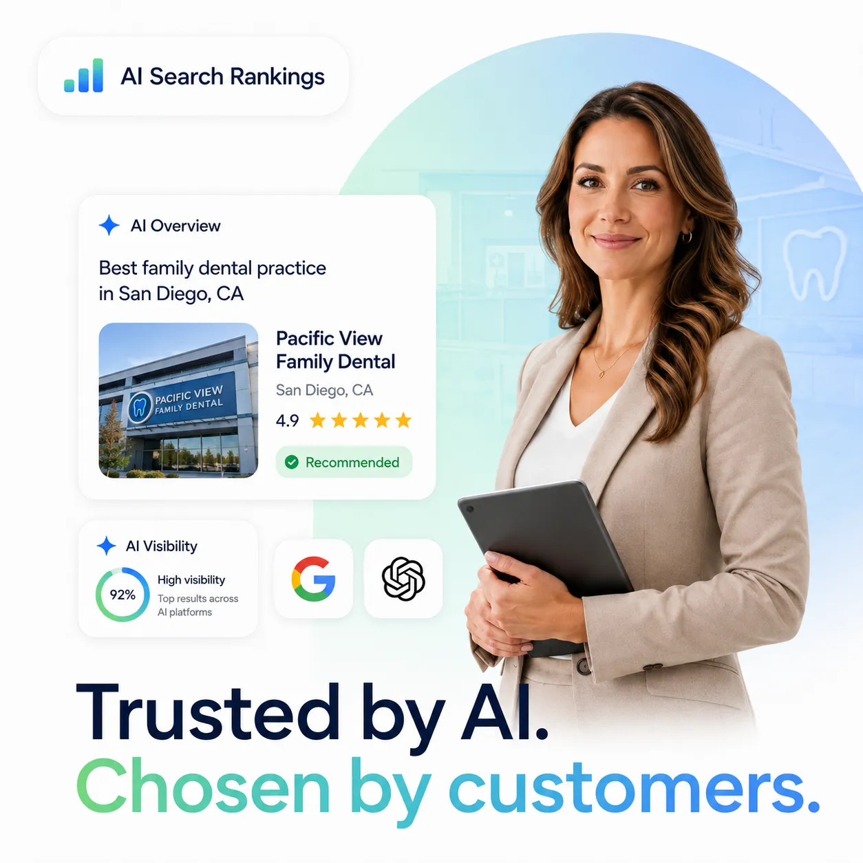 Healthcare practice growth from AI search citations and patient referrals