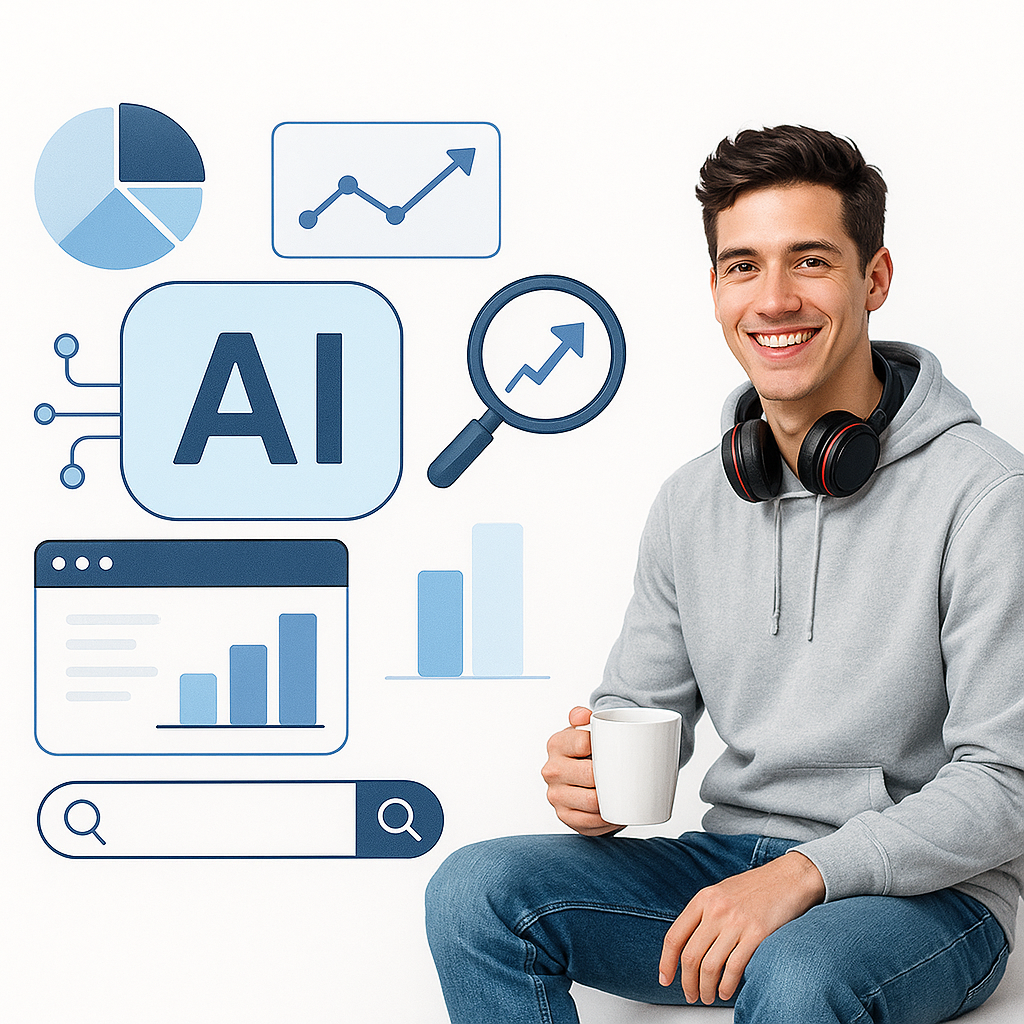 AI SEO Process Diagram showing the 5 steps to optimize for AI search