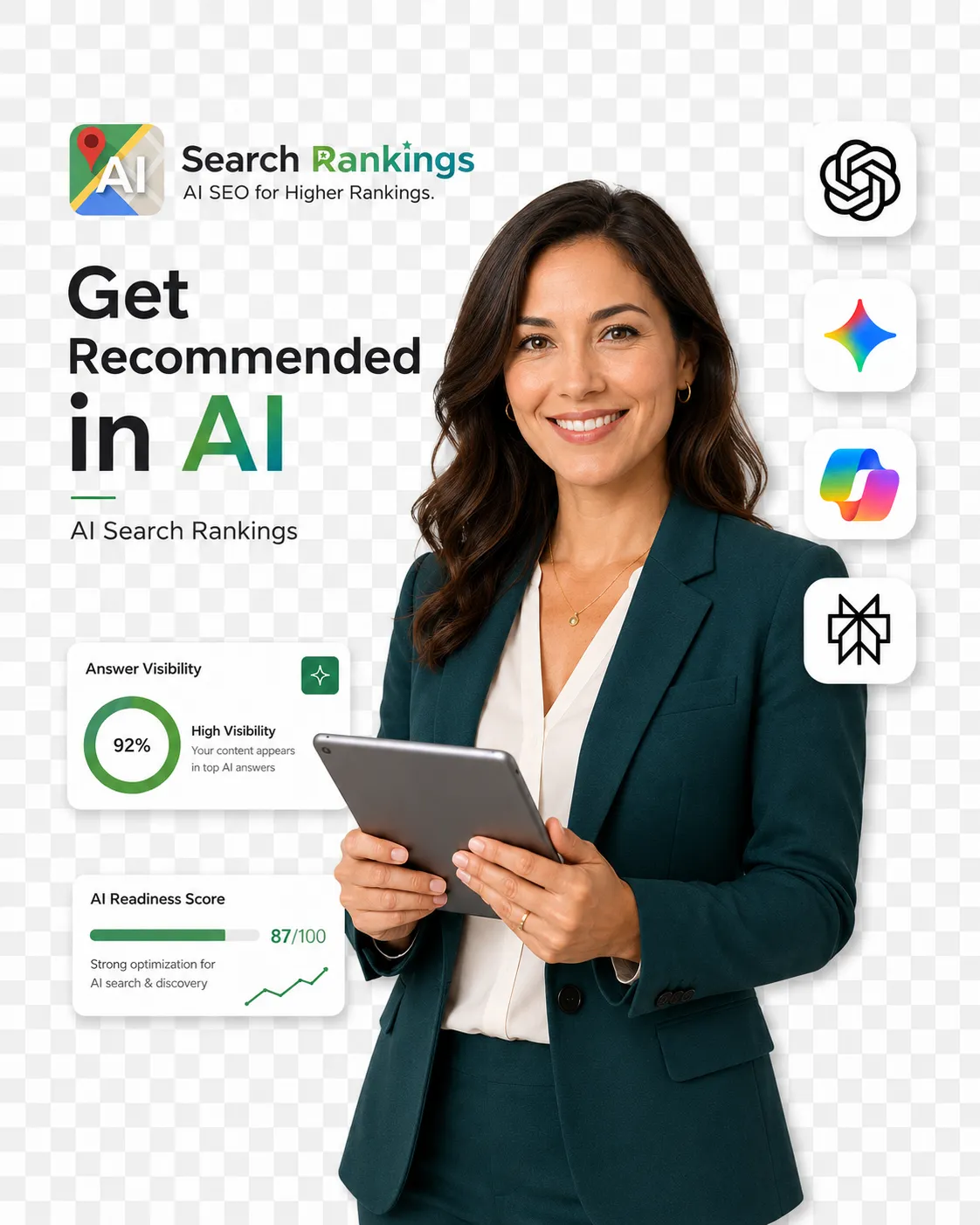 AI Search Rankings pricing hero visual
