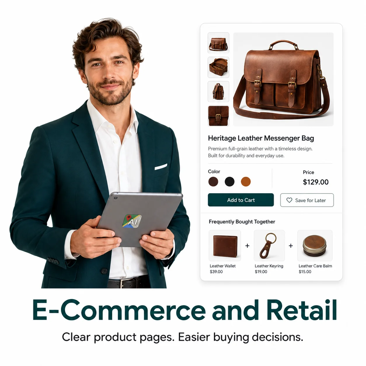 Diagram showing product entities interconnected in an ecommerce context