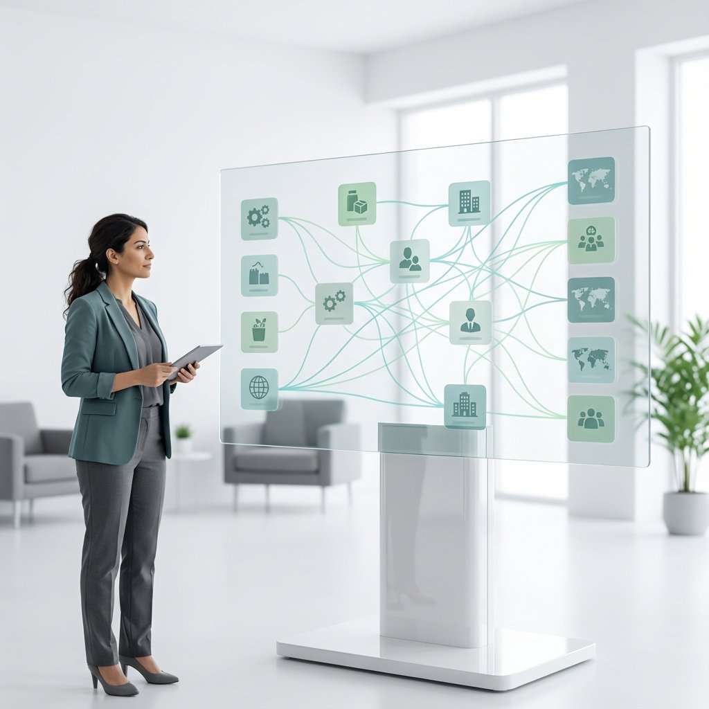 Entity Graph Manager visualization showing interconnected business entities with clear relationships