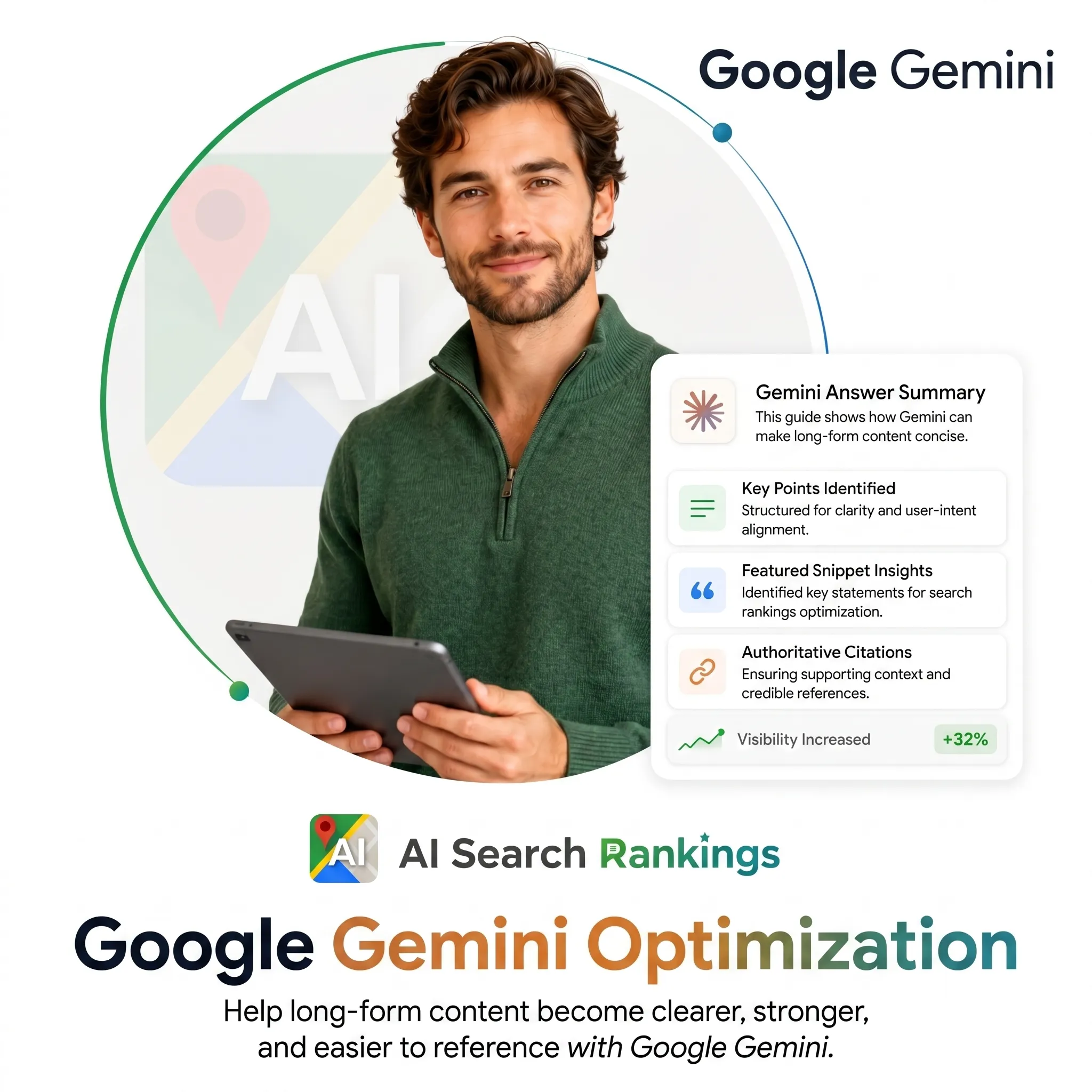 AI integration specialist optimizing brand visibility for Google Gemini answers