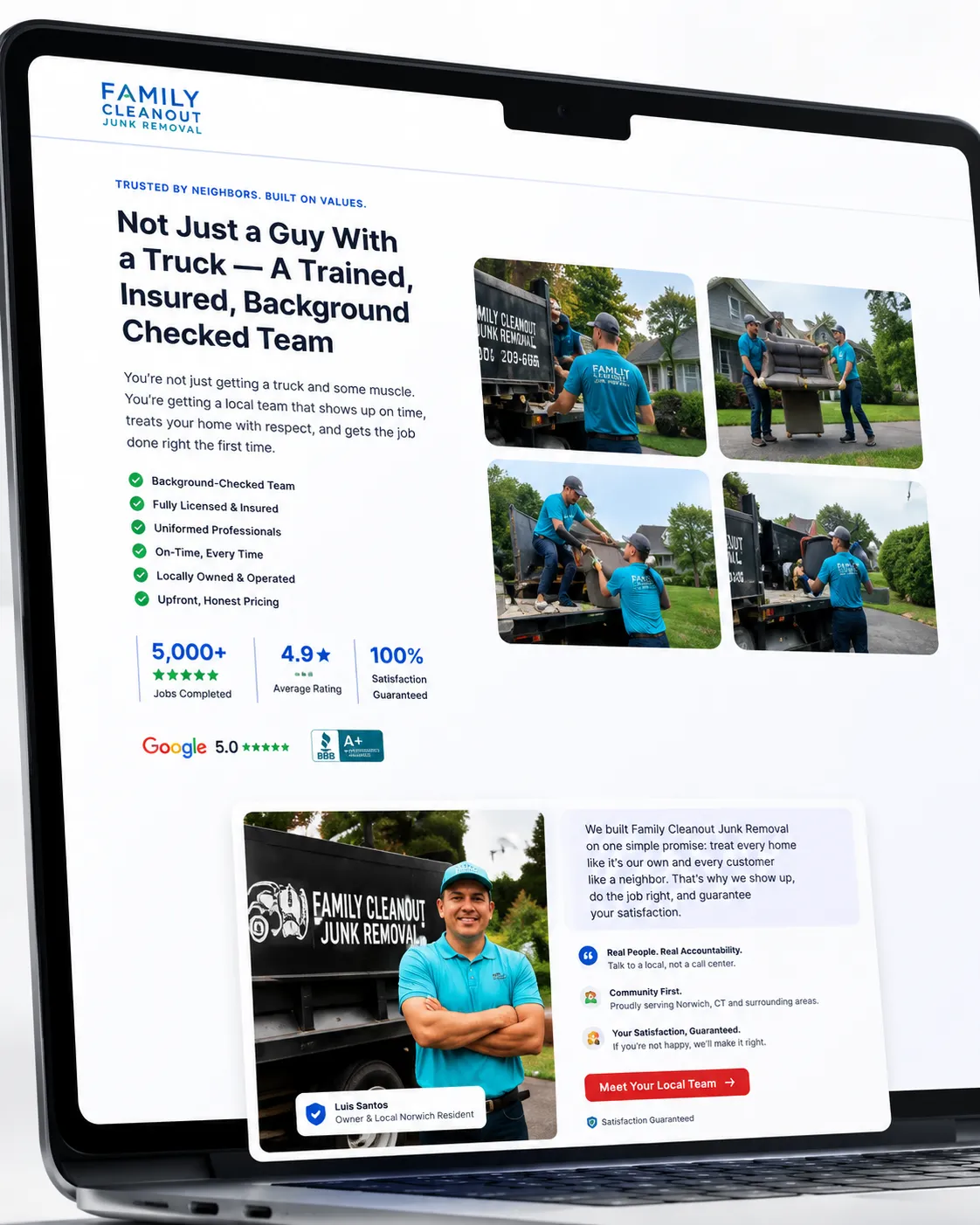 Dante's Junk Removal professional team, Norwich CT