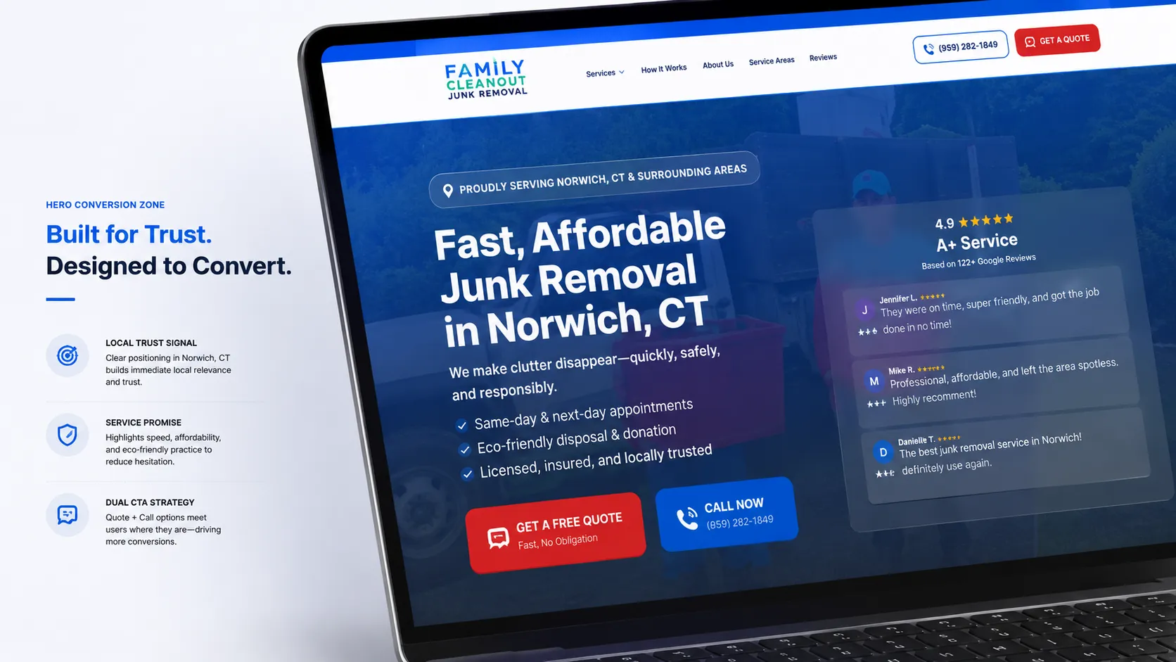 Landing page conversion design