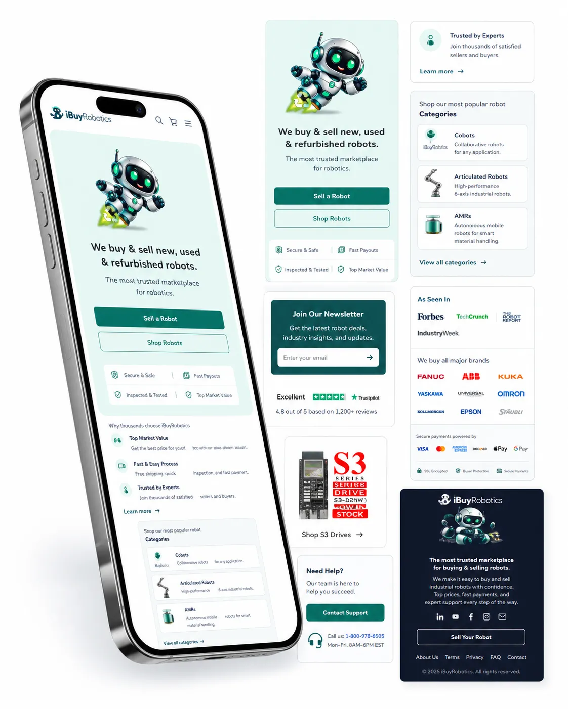 iBuyRobotics.com industrial robot marketplace interface