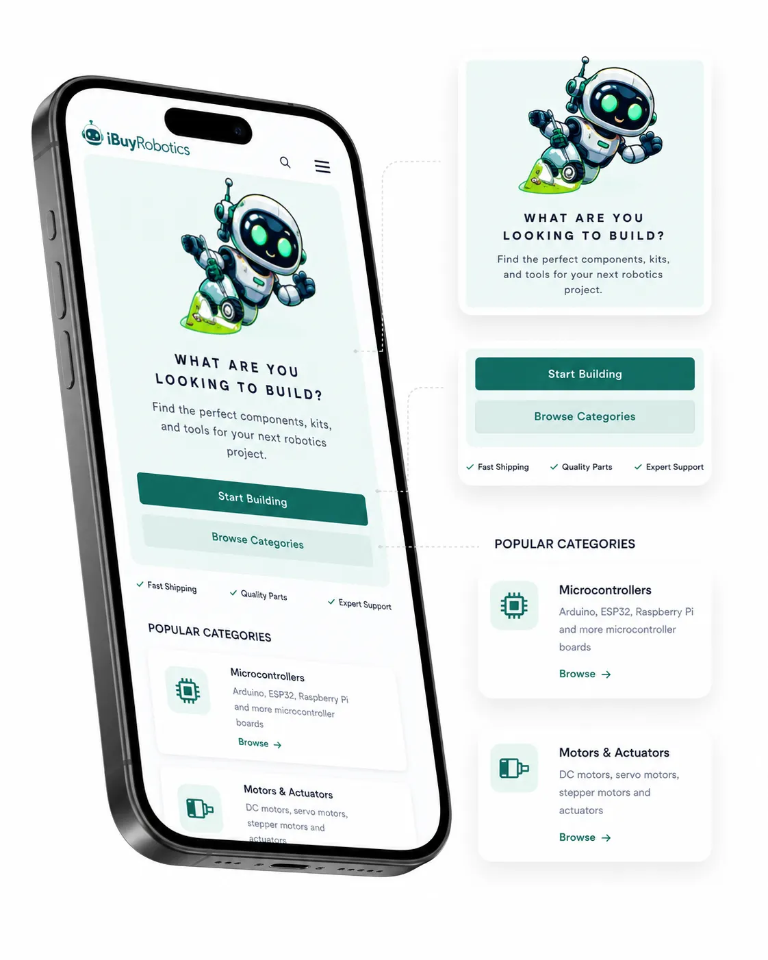 iBuyRobotics.com mobile app — robotics components store