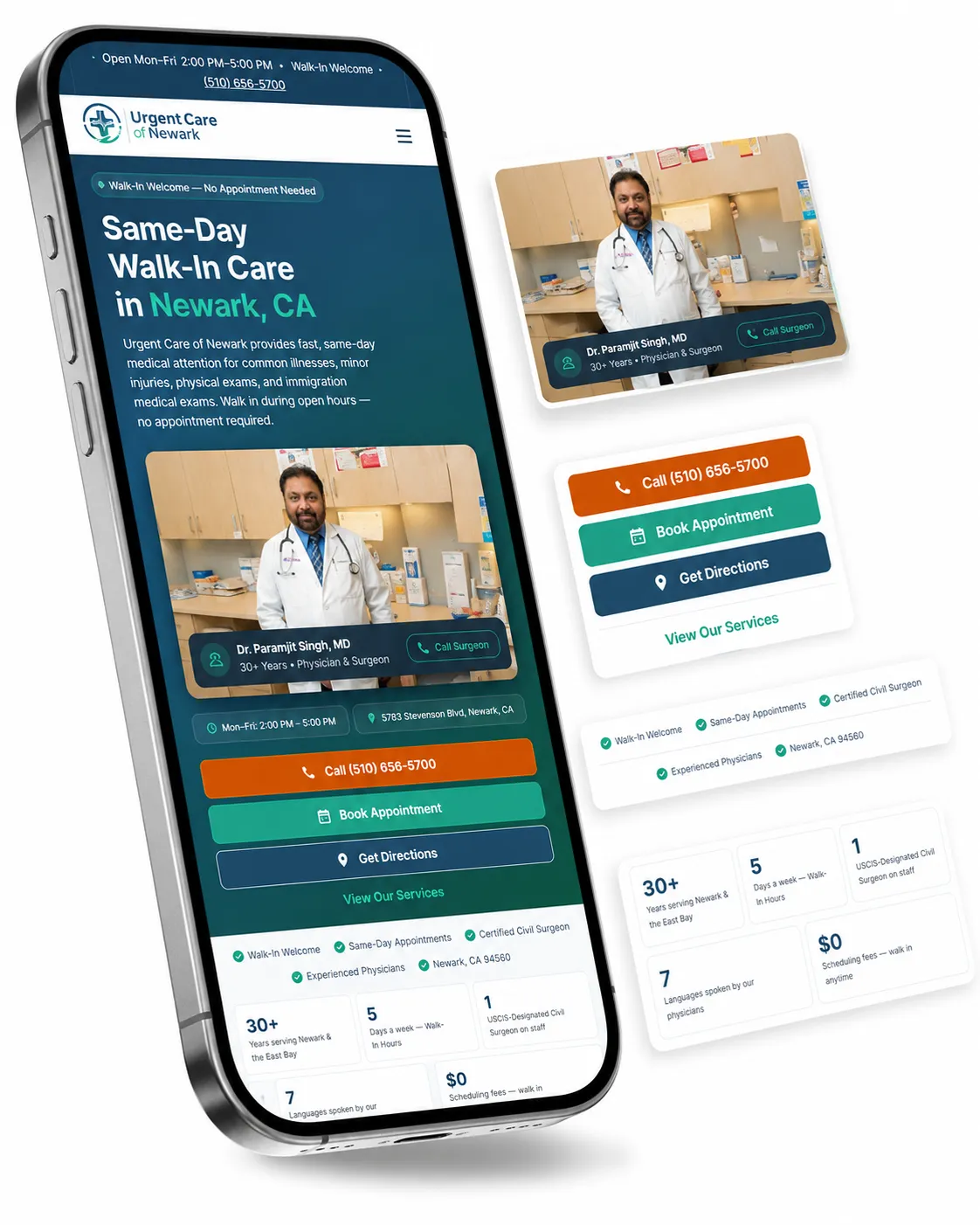 Urgent Care of Newark walk-in clinic — Dr. Paramjit Singh